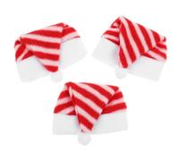 BETOOKY 3 Gorros Navideños para Perros y Conejos de Terciopelo Rojo, Prácticos y Fáciles de Poner para Fiesta y Vacaciones