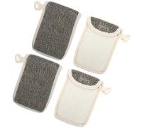 BETOOKY 4 Piezas Bolsa de Jabón de Lino Negro Bolsa para Guardar Jabón Casero para Sólido Artículos Hogar para Baño y Ducha