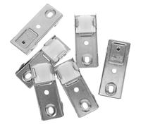 BETOOKY 6 Soportes de Código Guía para Rieles de Cortina en Acero Inoxidable Plata Instalación Fácil y Fijación Segura para Ventanas
