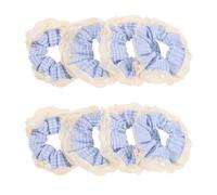 BETOOKY 8 Piezas Coleteros de Encaje Estilo Bohemio para Mujer y Niña Coleteros Extragrandes Elásticos de Tela Encaje para Uso Diario para Cabeza Color Marfil