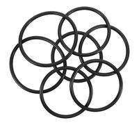 BETOOKY Anillos de Goma para Cuenco Musical Negro 7 Piezas, Cojín Portátil para Fijar el Sonido del Cuenco, Material Goma Resistente para Uso Budista