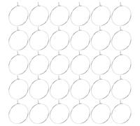 BETOOKY Anillos Identificadores de Vasos Metálicos Reutilizables de 25 Mm, 200 Piezas, Color Plateado, Cierre Giratorio para Fiestas, Bodas y Eventos, Etiquetas para Copas y