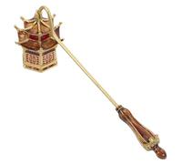 BETOOKY Apagavelas Manual de Metal Dorado con Diseño Vintage, Extintor Cónico para Velas Aromáticas Frasco, Herramienta Segura Apagar Velas sin Humo