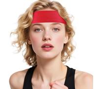 BETOOKY Banda Deportiva para Hombre y Mujer Diadema Antideslizante para Sudor Cinta para Pelo Fitness Correr Yoga y Ciclismo Diseño Unisex y Transpirable Rojo
