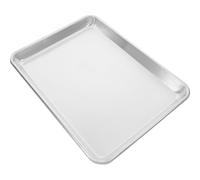 BETOOKY Bandeja de Aluminio para Servir Multifuncional de 31.5x24.2x2.5cm, Fácil de Limpiar y Apta para Hornear en Casa y Barbacoa