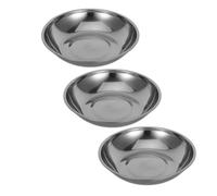 BETOOKY Bandeja de Báscula Digital de Acero Inoxidable Plata para Cocina y Comercio, Sencilla y Reutilizable, Paquete de 3 Piezas Adecuado para Pesar Alimentos