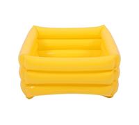 BETOOKY Baño de Pies Inflable Plegable Portátil de Pvc Amarillo para Viaje, Lavapiés para Exterior y Camping, Fregadero de Limpieza para Cuidado de Pies y Relajación en Casa Aire Libre