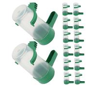 BETOOKY Bebedero para Pájaros Automático 16 Unidades 60 Ml Plástico Pequeño Montaje y Desmontaje Rápido para Jaulas de Aves Pequeñas como Loros y Periquitos