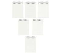 BETOOKY Blocs de Notas Mini Espiral y Cubierta Transparente, 6 Unidades (2 Rayados, 2 en Blanco, 2 Cuadriculados), Bloc de Notas de Papel para Escritura, Planificación y Uso Escolar
