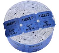 BETOOKY Boletos para Rifa de Papel Rojo en Rollo de 1000 Unidades, Entradas para Eventos y Sorteos, Etiquetas de Billetes para Juegos y Vales de Premio en Fiestas