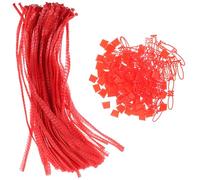 BETOOKY Bolsas de Malla Reutilizables para Compra 40 Cm Rojo, 100 Unidades, Saco de Patatas y Almacenamiento de Frutas y Verduras, Resistentes, Transpirables y Multifuncionales para