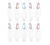 BETOOKY Botellas Rellenables de Viaje 50 Ml 10 Piezas con Gancho Plástico Flexible Tapas Abatibles Juego para Loción Champú Gel Baño Protector Solar Uso Portátil Color Color Aleatorio