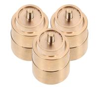 BETOOKY Botones de Dedo para Trompeta Pequeños, Cubiertas Superiores E Inferiores de Latón Dorado, Accesorios Sencillos para Instrumentos Musicales, Ideales para Reemplazo y Mantenimiento