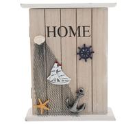 BETOOKY Caja de Almacenamiento de Madera Estilo Mediterráneo con Capacidad Grande y Montaje en Pared para Organizar Llaves en Hogares y Oficinas