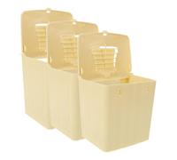 BETOOKY Caja de Cría de Plástico Colgante para Jaula de Pájaros, 3 Unidades, Nido para Pinzones y Periquitos, Suministros para Aves, Uso en Jardín y Pajarera Exterior