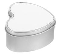 BETOOKY Caja de Hierro Forma de Corazón para Almacenar Joyas y Anillos, Color Plata, Buen Sellado y Diseño Portátil Adecuado para Regalos y Uso Diario