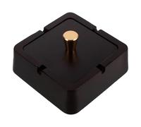 BETOOKY Cenicero Cuadrado de Madera y Acero Inoxidable con Tapa a Prueba de Viento, para Oficina y Reuniones en Interiores y Exteriores, con Aislamiento de Olor Eficiente