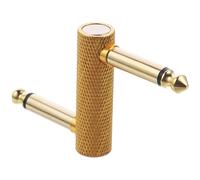 BETOOKY Conector de Pedal de Metal Dorado para Guitarra Eléctrica Cable Patch Diseño Anti-enredos y para Músicos Profesionales y Amateurs