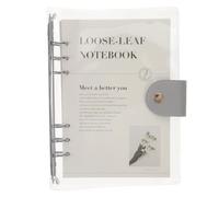 BETOOKY Cuaderno de Notas A5 Recargable Hojas Sueltas Horizontales Papel Transparente PVC Carpeta Multifunción para Oficina y Planificación Diaria Cuaderno Portátil para Escritura y