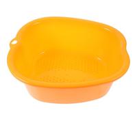 BETOOKY Cubo para Baño de Pies Masaje Diseño Forma de Manzana, Material Grueso Seguro, Color Naranja, Adecuado para Spa y Pedicura en Casa, Lavabo de Masaje para Pies Relajante y Portátil