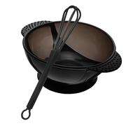 BETOOKY Cuencos Agitadores Negros Reutilizables Juego de 2 para Teñir el Cabello Ventosa Accesorios Profesionales Desorden para Peluquería y Salón