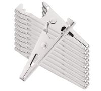 BETOOKY de Cocodrilo y Boca Ancha 100 de Acero Inoxidable Plata Agarre Seguro para Trabajos Eléctricos y Pruebas Profesionales