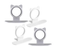 BETOOKY Elevador de Tapa de Inodoro de Silicona Adhesiva Práctico y Decorativo, Juego de 4 Piezas para Levantar Tapa Baño sin Contacto