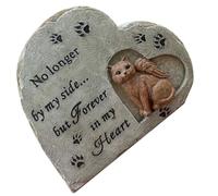 BETOOKY Estatua Conmemorativa de Gato de Resina Delicada para Jardín Exterior, Piedra Memorial para Mascotas Que Puede Colocarse Firmemente y Recordar a Tu Gato Perdido