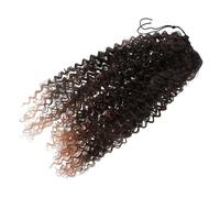 BETOOKY Extensión de Coleta Postiza Rizada Sintética Cordón Ajustable Color T1B Marrón Coleta Larga y Rizada para Mujer Moño Sintético Cómodo y Reutilizable Adecuado para Uso Diario y