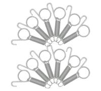 BETOOKY Ganchos de Resorte Multifunción para Puerta de Jaulas de Mascotas, Acero Inoxidable, 12 Piezas, Tamaño Compacto, Ideales para Jaulas de Conejos, Palomas y Aves al Aire Libre