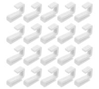 BETOOKY Ganchos en Forma de S de Plástico Blanco 2 Mm, Paquete de 20 Piezas, Resistentes Necesidad de Clavos, para Organización en Baño, Cocina y Oficina, Ahorro de Espacio y