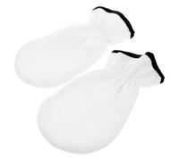 BETOOKY Guantes Térmicos de Parafina para Manos, Mitones Ajustables de Poliéster Blanco Borde Negro, Cubiertas Térmicas para Spa, Cuidado Hidratante para Manos Secas y Frías, Protección