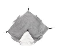 BETOOKY Hamaca Colgante Cálida para Mascotas Pequeñas 34x34 Cm, Cama Doble de Felpa para Hámster y Conejillo de Indias, Cama y Acogedora para Jaulas en Color Gris Cristal