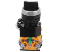 BETOOKY Interruptor Giratorio de 3 Posiciones con Bloqueo Automático, Material Abs y Aleación de Plata, Voltaje Estable Ac 0-440v para Equipos Eléctricos Industriales