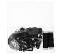 BETOOKY Juego de Clips en Forma C para Pelucas en Acero Negro, Accesorios para Coser y Sujetar Extensiones de Cabello en Estilismo y Fabricación de Pelucas