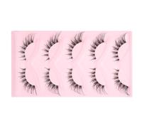 BETOOKY Juego de Pestañas Postizas Negras 5 Pares, Clásicas y Ligeras, Fáciles de Usar y No Se Deforman, Ideales para Maquillaje Diario y Efecto Ojo Alargado