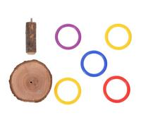 BETOOKY Juguete y Mejora de Salud Color Aleatorio de Entrenamiento de Inteligencia en Madera Anillos de Colores Adecuado para Entrenamiento Diario para Aves para Loros