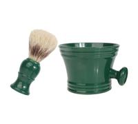 BETOOKY Kit de Aseo Masculino Portátil Brocha de Cerda y Cuenco de Poliestireno para Crear Espuma, Adecuado para Viaje y Cuidado Facial en Casa