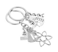 BETOOKY Llaveros de Química 2 Piezas Diseño Molecular Adn y Mini Microscopio, Colgantes Decorativos para Llaves, Obsequio para Profesores y Estudiantes, Adecuado para Estilo Aleatorio