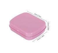 BETOOKY Mini Caja de Hojalata Rectangular con Bisagras 12 Unidades Tamaño 60X48X15 MM Color Rosa Doble Cara Caja Portátil Metálica para Guardar Joyas y Objetos Pequeños