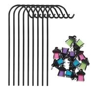 BETOOKY Mini Farolas de Tren Luminosas para Jardín de Hadas, 12 Piezas, Resina, Colores Variados (Magenta, Verde, Azul, Morado), Decoración para Microadornos y Casas de Muñecas, Linterna