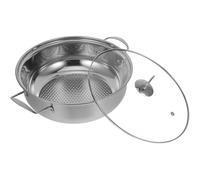 BETOOKY Olla Caliente y Resistente con Tapa de Acero Inoxidable Olla Gruesa Fácil de Limpiar para Cocina Inducción para Uso Doméstico y Profesional