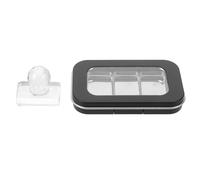BETOOKY Paleta de Sombras de Ojos Vacía Metálica Mate Negra de 3 Compartimentos Prensa Integrada, Bandeja Recargable para Rubor y Maquillaje, Caja Portátil para Viaje y Almacenamiento