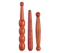 BETOOKY Palos de Masaje de Madera para Pies y Cuerpo Set de 3 Piezas Cilindro Pequeño Varilla Doble y Forma de Calabaza Herramienta Manual para Masaje Puntual y Acupresión Uso en