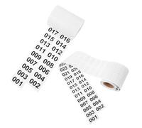 BETOOKY Pegatinas Autoadhesivas 2 Rollos Adhesivo Térmico Números Consecutivos para Inventario Identificación Secuencial y Prevención de Pérdidas en Almacenes