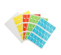 BETOOKY Pegatinas Autoadhesivas para Cables en Papel Resistente al Desgarro, 600 Etiquetas en 20 Hojas, Colores Variados, a Prueba de Grasa para Proyectos Escolares y Cableado Industrial