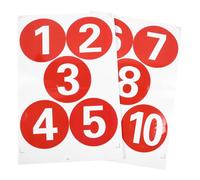 BETOOKY Pegatinas Redondas para Números de PVC Resistentes al Agua Autoadhesivas Tamaño Grande 1-10 Ideales para Oficinas Papelerías y Organización Diaria