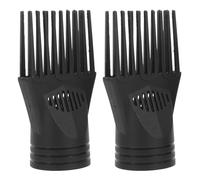 BETOOKY Peine Secador de Pelo 2 Unidades Negro 5 Pulgadas Plástico para Secado Uniforme en Casa Accesorio Boquilla de Aire