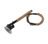 BETOOKY Percha para Pájaros con Ventosa, Juguete de Madera Multifuncional con Cuerda de Sisal, Soporte Mediano con Rama Natural y Columpio, Accesorio para Jaulas y Juegos de Aves Pequeñas