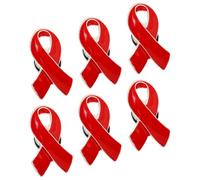 BETOOKY Pin broche de roja, 6 unidades en aleación de, ideal para uso en jornadas de prevención